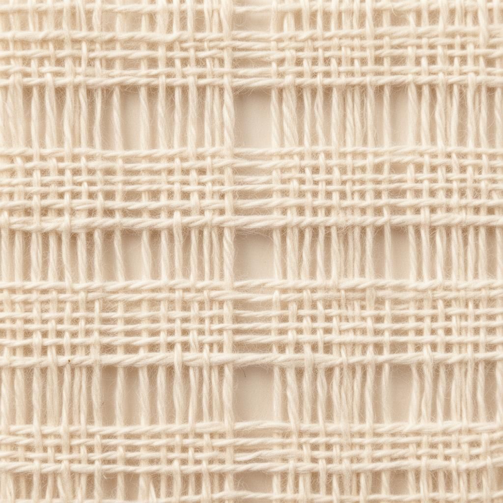 Cotton radio weave webbing with square holes, natural ivory