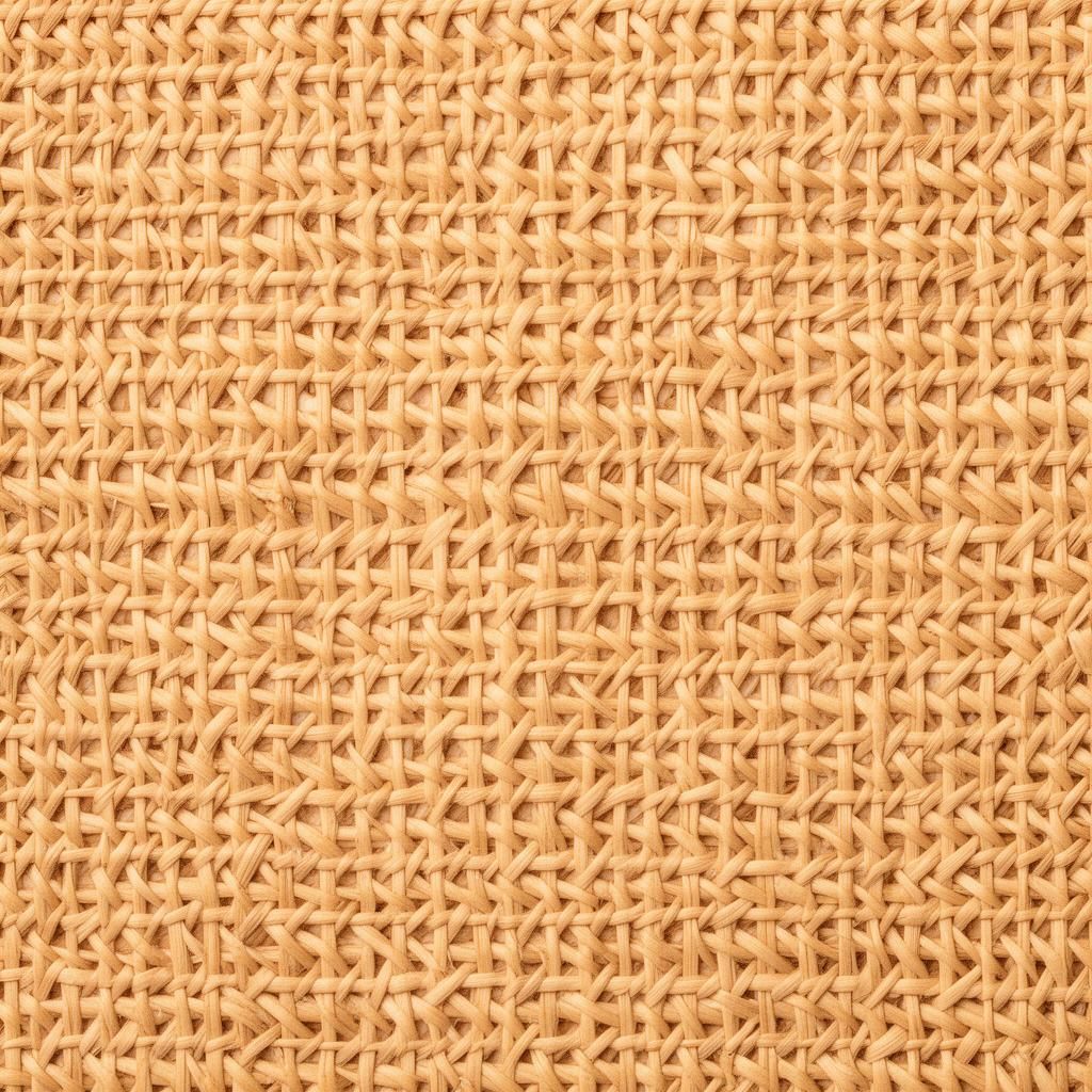 Fine 1/2 inch mesh open weave rattan cane webbing close-up texture