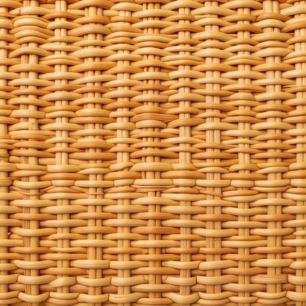 Half-round closed weave rattan webbing with D-section strands