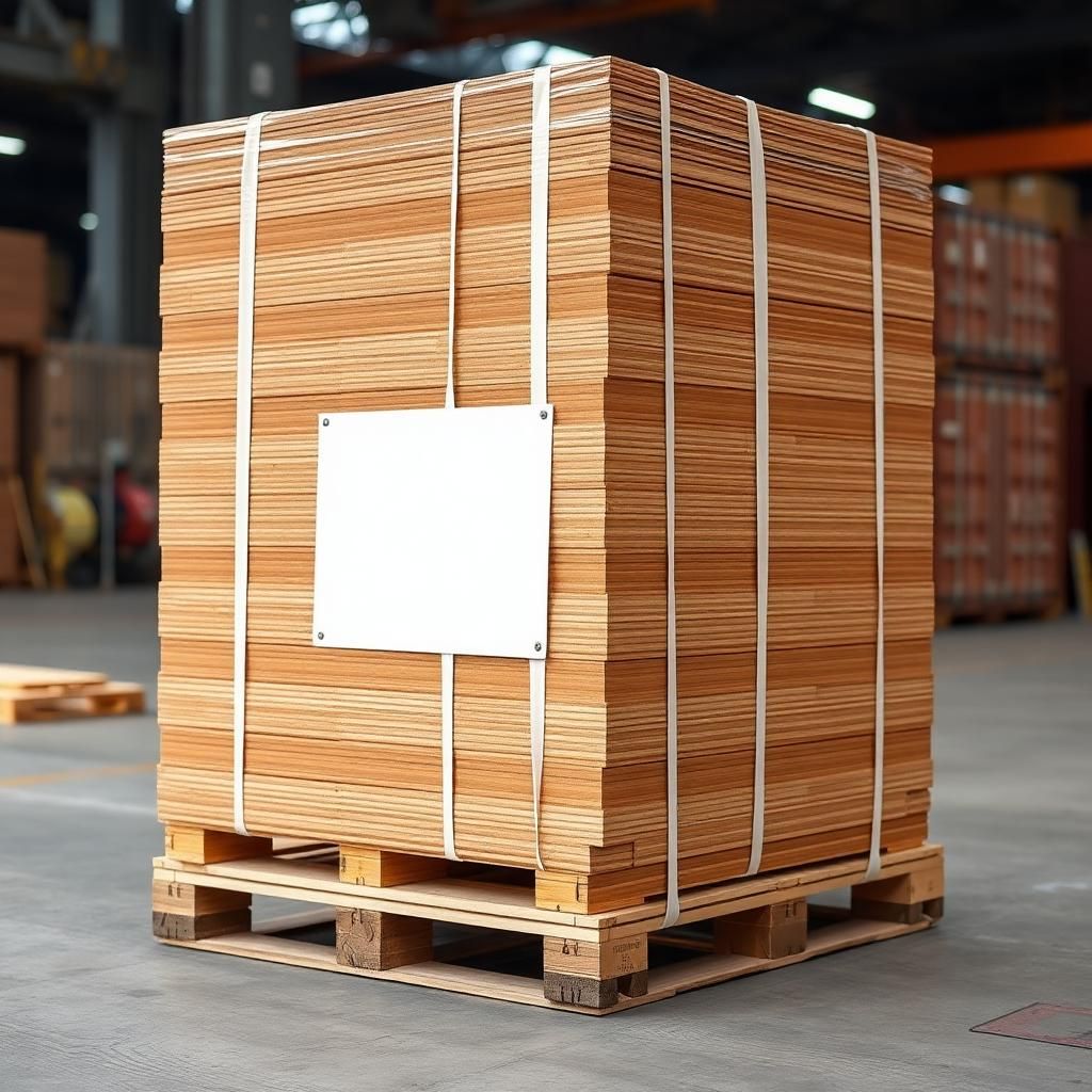 OEM private label film faced plywood export pallet with blank branding label