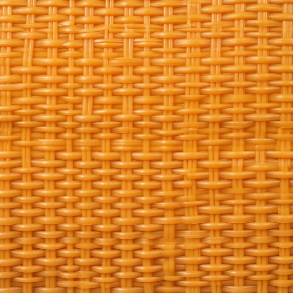 Plastic closed plain weave rattan webbing, honey color