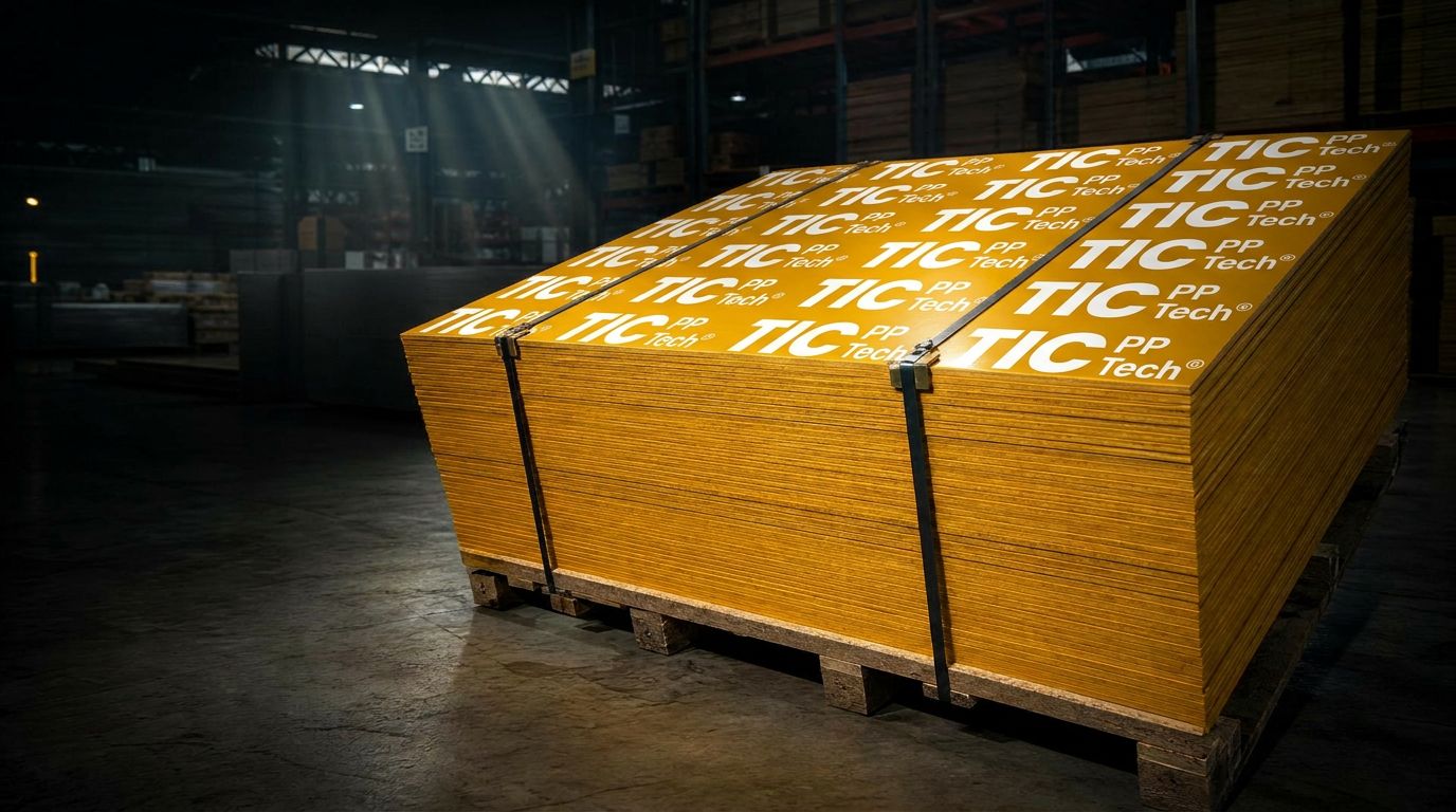 PVC Yellow Plastic Film Faced Plywood