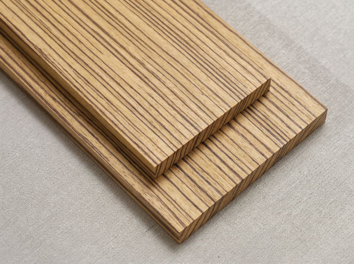 Zebrawood hardwood sample
