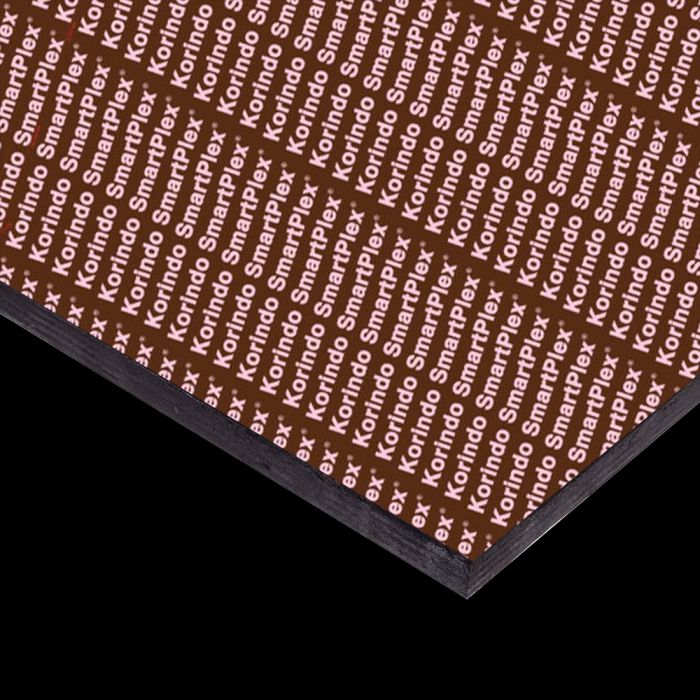 Korindo SmartPlex 18 mm phenolic-coated shuttering panel - 1220 × 2440 mm, 13-ply.